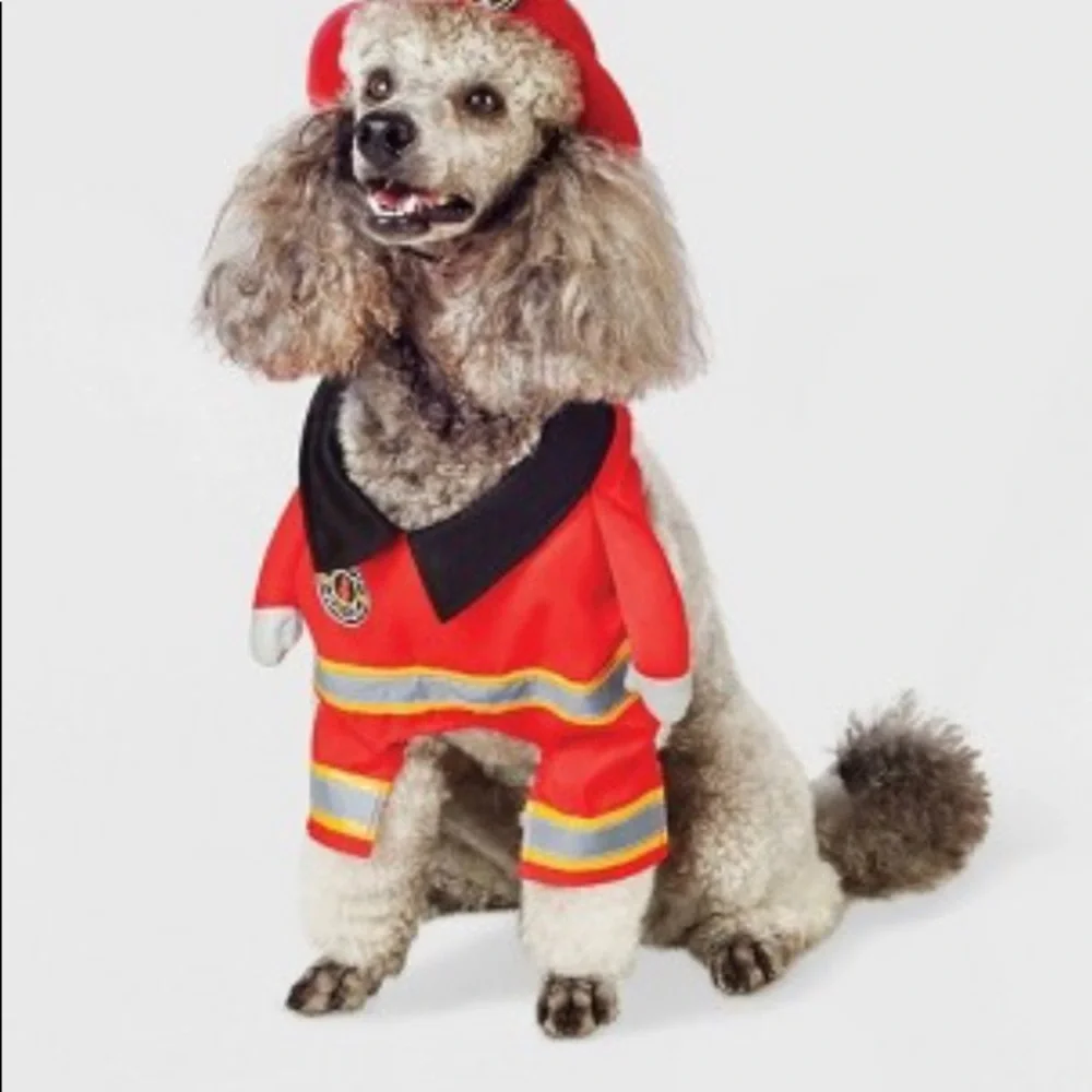 Firefighter Dog Outfit -Medium